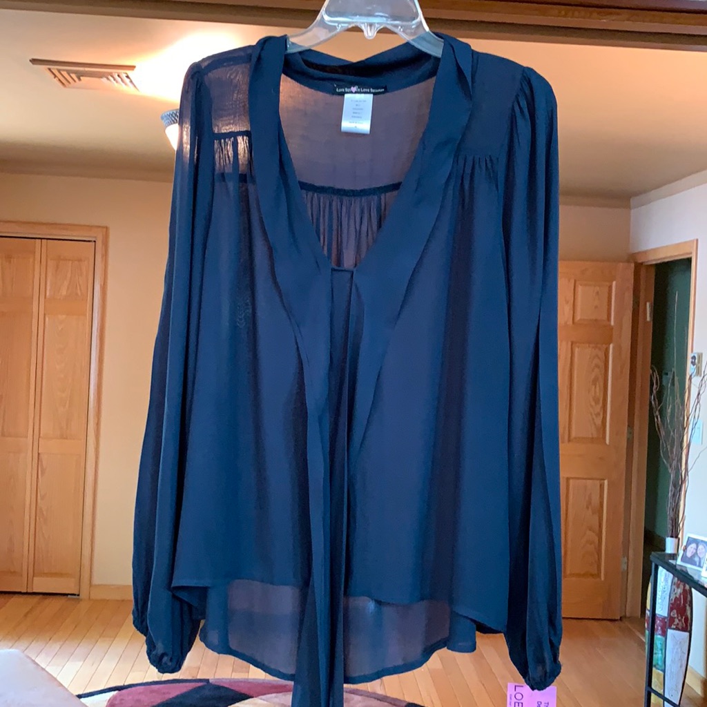 Love Squared Love Squared Blue Blouse Brand New